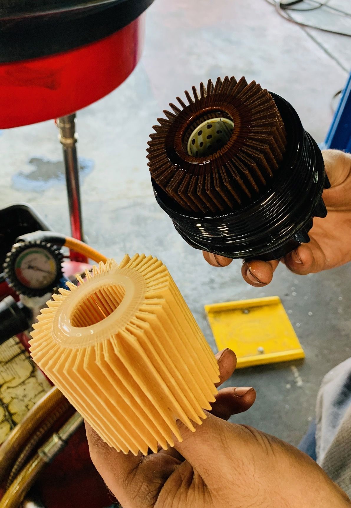 Professional oil change service