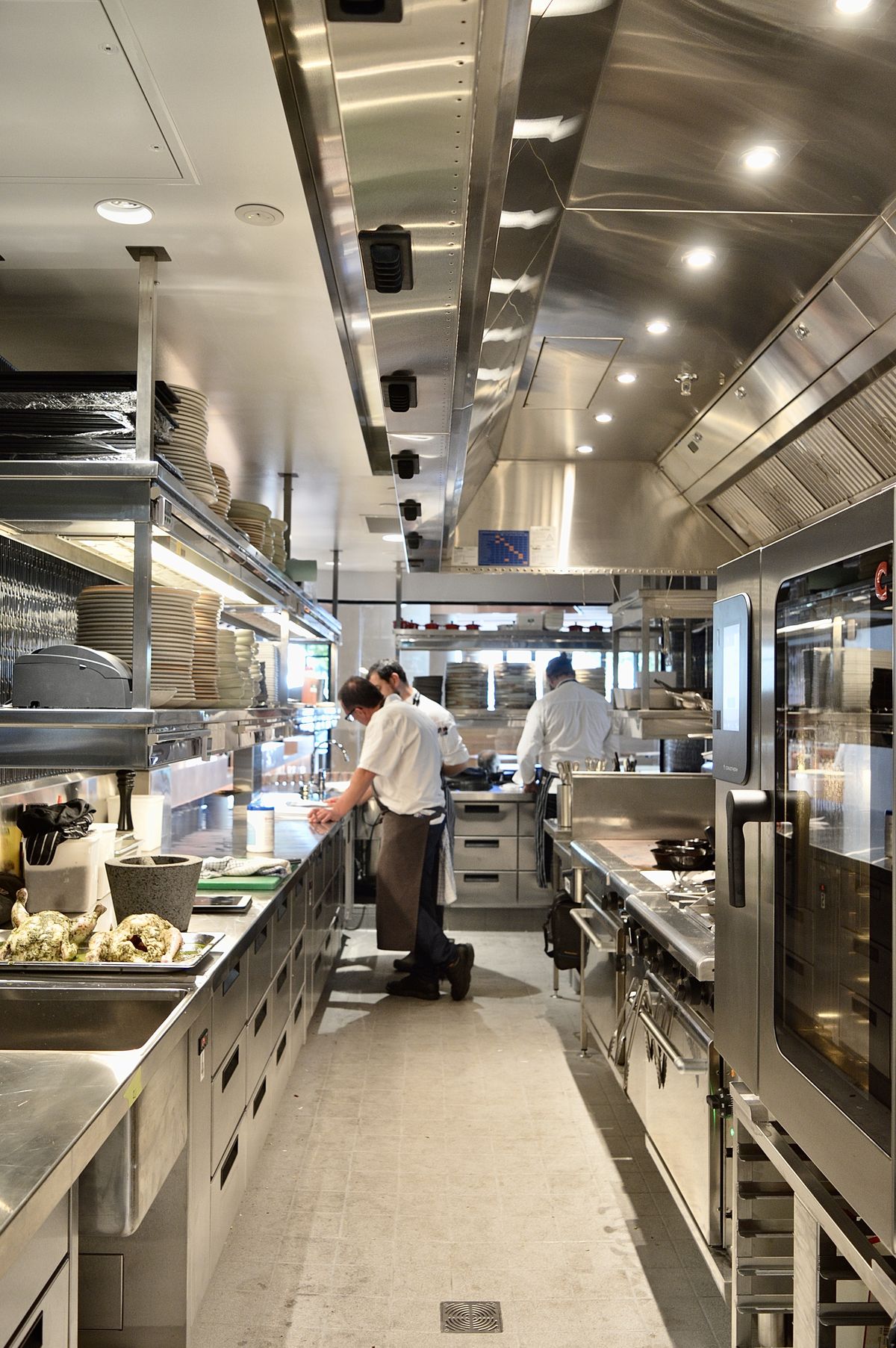 Professional restaurant kitchen interior